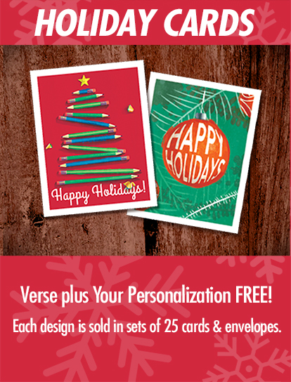 Give Personalized Holiday Greeting Cards.